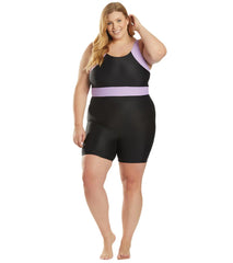 Sporti Plus Size Unitard Colorblock One Piece Swimsuit