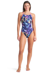 Arena Women's Soap Bubbles Web Back One Piece Swimsuit