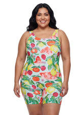 Sporti Plus Size Unitard Riviera Picnic One Piece Swimsuit