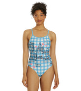 Sporti Paris Bistro Blues Thin Strap One Piece Swimsuit (22-44)