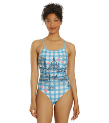 Sporti Paris Bistro Blues Thin Strap One Piece Swimsuit (22-44)