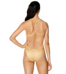 Speedo Women's Solid T-Back One Piece Swimsuit
