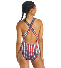 Sporti Molecule USA Wide Strap Cross Back One Piece Swimsuit (22-44)