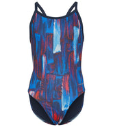 Sporti HydroLast Artsy Thin Strap One Piece Swimsuit Youth (22-28)