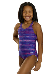 TYR Girls' Cyprus Durafast Elite Ella Maxfit One Piece Swimsuit (Little Kid, Big Kid)