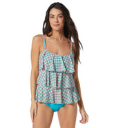 Beach House Women's Tropic Bloom Jane Ruffle Tiered Tankini Top