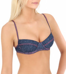 Huntington Beach By TYR Women's Hot Shot Denim Bra Bikini Top