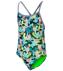 Dolfin Girls' Hang Tight Printed One Piece Swimsuit (Big Kid)