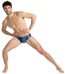 Arena Men's Team Painted Stripes Brief Swimsuit