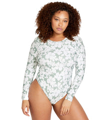 Volcom Women's Coco Long Sleeve UPF 50 One Piece Swimsuit