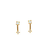 TAI Jewelry Opal Stick Studs with CZ Accents