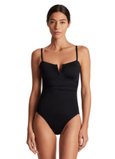 Lauren Ralph Lauren Women's Beach Club Solids V Wire One Piece Swimsuit