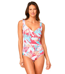 Jantzen Women's Tropic Tides Surplice Mio One Piece Swimsuit