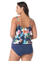 Beach House Women's Plus Size Endless Summer Sarah Blouson Tankini Top