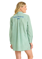 Tommy Bahama Women's Suntan Til Sunset Boyfriend Cover Up Shirt