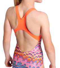 Arena Girls' Ondulation Pro Back Once Piece Swimsuit (Little Kid, Big Kid)