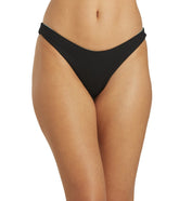 Hurley Women's Baby Rib Reversible Cheeky French Bikini Bottom