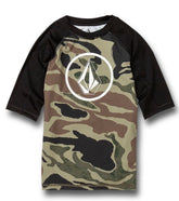 Volcom Boys' Lido Solid Short Sleeve Rashguard (Toddler, Little Kid, Big Kid)