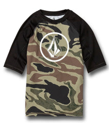 Volcom Boys' Lido Solid Short Sleeve Rashguard (Toddler, Little Kid, Big Kid)