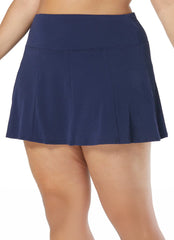 Beach House Women's Plus Size Solid Pique Olivia Princess Seam Swim Skort