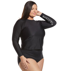 Volcom Plus Size Simply Solid Long Sleeve Rash Guard