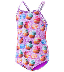Dolfin Girls' Bon Appetit Printed One Piece Swimsuit (Little Kid)