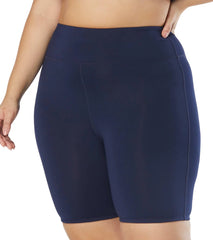 Beach House Women's Plus Size Paloma Beach Solid Pace High Waist Bike Swim Short
