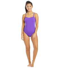 Sporti Renew Chlorine Proof Solid Micro Back One Piece Swimsuit