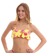 Body Glove Swimwear Roses Are Yellow Ivy Flutter Crop Bikini Top