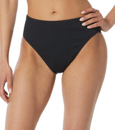 Beach House Women's Ribbed Solid Bethany High Leg Bikini Bottom