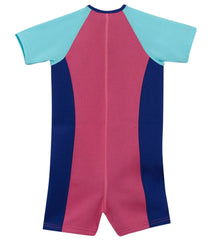 TYR Girls' UPF 50+ Short Sleeve Solid Thermal Suit (Toddler, Little Kid, Big Kid)