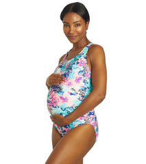 EQ Swimwear Women's Tropical Jungle Harmony Maternity One Piece Swimsuit