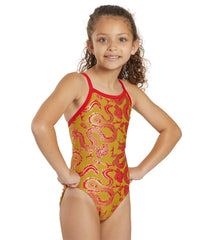 Sporti Lunar Dragon Foil Thin Strap One Piece Swimsuit Youth (22-28)