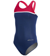 Dolfin Ocean Racing By Dolfin Youth Color Block HP Back One Piece Swimsuit