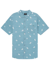 Hurley Men's One And Only Lido Stretch Short Sleeve Button-Up Shirt