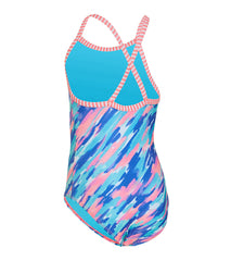Dolfin Uglies Girls' Cloud Dancer Printed One Piece Swimsuit (Big Kid)