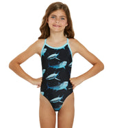 Sporti Sharkies Thin Strap One Piece Swimsuit Youth (22-28)