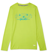 Speedo Boys' Graphic Long Sleeve Swim Shirt (Big Kid)