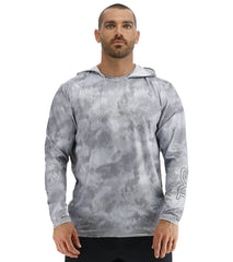 TYR Men's Turbulent SunDefense Hooded UPF 50+ Swim Shirt