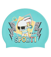 Sporti Hip Hop Bunny Silicone Swim Cap