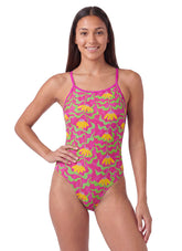 Sporti Sunny Bloom Thin Strap One Piece Swimsuit (22-44)