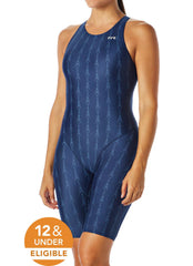 TYR Women's Fusion 2 Aerofit Open Back Kneeskin Tech Suit Swimsuit