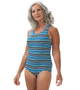 Dolfin Aquashape Women's Printed Conservative Lap Suit One Piece Swimsuit