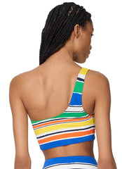 Kate Spade Women's Ocean Stripe One Shoulder Bikini Top