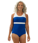 Dolfin Aquashape Women's Color Block Conservative One Piece Swimsuit