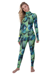 TUTUBLUE Women's Turq Flyer Classic UPF 50+ Long Slevee Unitard