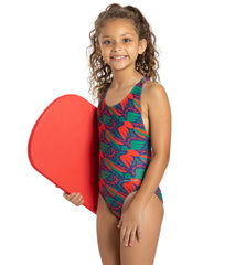 Sporti x Damian Orellana Limited Edition Chichi Wide Strap Cross Back One Piece Swimsuit Youth (22-28)
