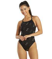TYR Women's Cascading TYR Print Diamondfit One Piece Swimsuit
