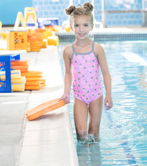 Dolfin Girls' Furmaids Printed One Piece Swimsuit (Toddler, Little Kid)