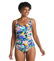 Maxine Women's Sunset Isle Over The Shoulder One Piece Swimsuit
